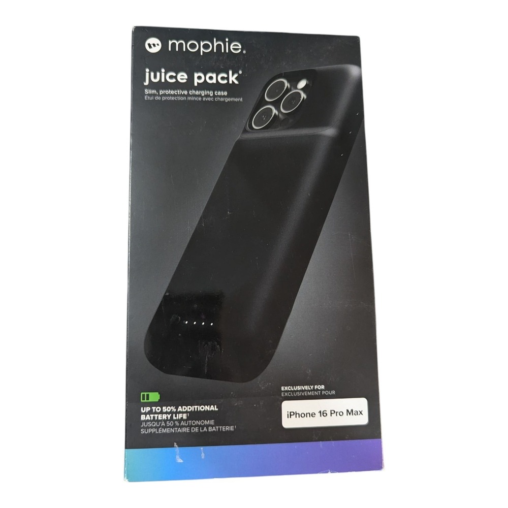 C7-Poly Mophie Juice‎ Pack Protective Battery Case for iPhone 16 Pro Max - Black